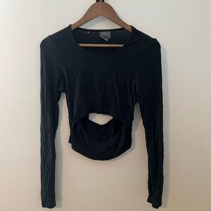 Gymshark Black Cutout Long Sleeve Top